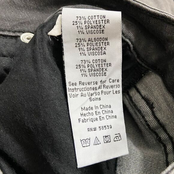 STS Blue Ashley High Rise Skinny Jeans Size 27 Faded Black Studded Raw Step-Hem - Picture 7 of 10